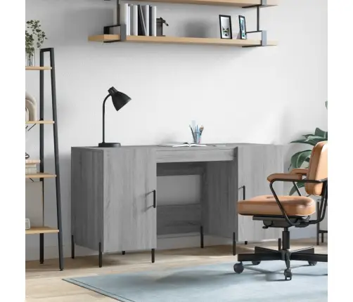 Rašomasis Stalas, Pilkas Ąžuolo, 140X50X75cm Apdirbta Mediena Rašomasis Stalas, Pilkas Ąžuolo, 140X50X75cm Apdirbta Mediena