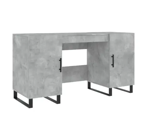 Rašomasis Stalas, Betono Pilkas, 140X50X75cm Apdirbta Mediena
