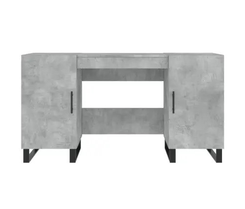 Rašomasis Stalas, Betono Pilkas, 140X50X75cm Apdirbta Mediena