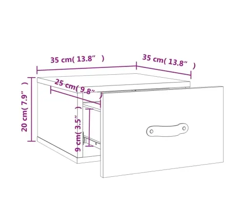 Seinale Kinnitatav Öökapp, Valge, 35 X 35 X 20 Cm