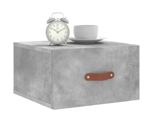 Sienas Naktsskapītis, Betona Pelēks, 35X35X20 Cm Vidaxl