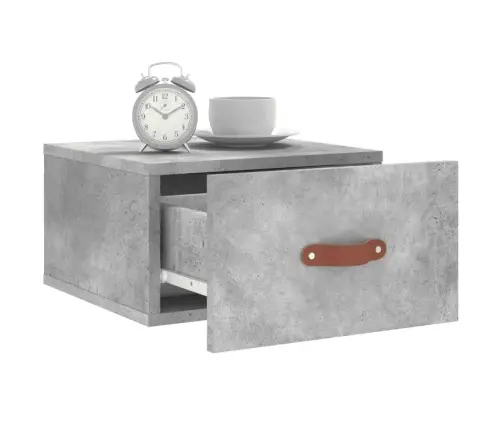 Sienas Naktsskapītis, Betona Pelēks, 35X35X20 Cm Vidaxl