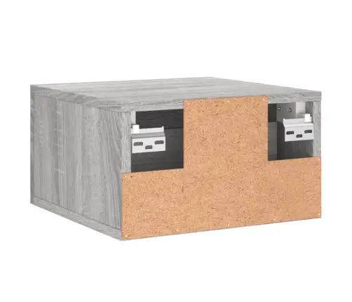 Prie Sienos Montuojama Naktinė Spintelė, Pilka, 35X35X20Cm