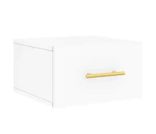 Sienas Naktsskapītis, Balts, 35X35X20 Cm Vidaxl