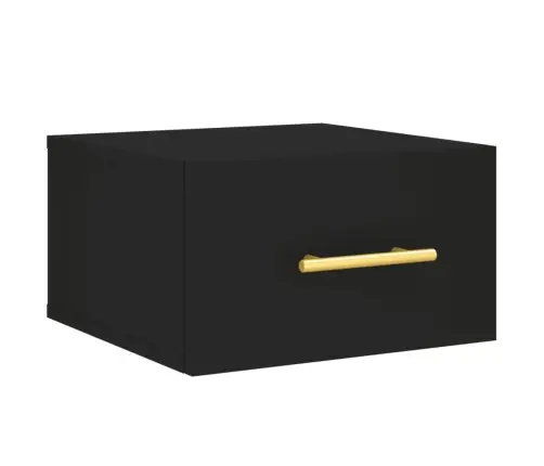 Sienas Naktsskapītis, Melns, 35X35X20 Cm Vidaxl