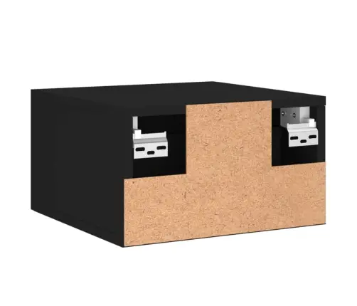 Sienas Naktsskapītis, Melns, 35X35X20 Cm Vidaxl