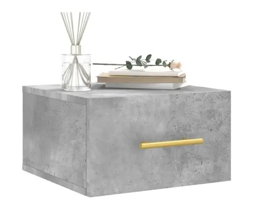 Sienas Naktsskapītis, Betona Pelēks, 35X35X20 Cm Vidaxl
