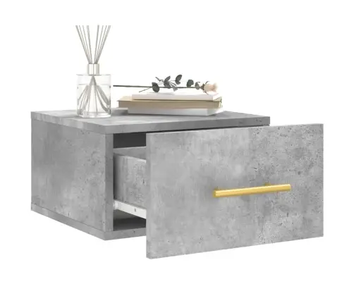 Sienas Naktsskapītis, Betona Pelēks, 35X35X20 Cm Vidaxl