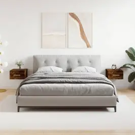 Sienas Naktsskapīši, 2 Gab., Ozolkoka Krāsa, 35X35X20 Cm Vidaxl