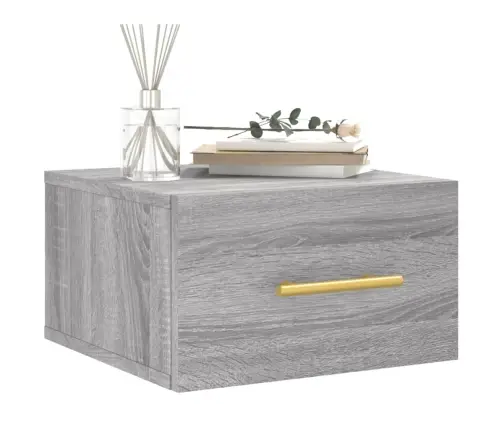 Sienas Naktsskapītis, Pelēka Ozolkoka Krāsa, 35X35X20 Cm Vidaxl