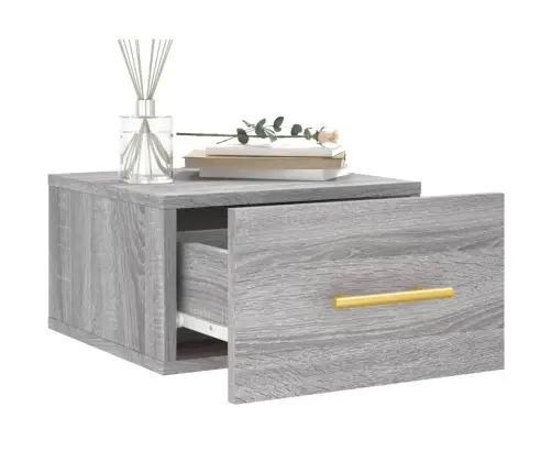 Sienas Naktsskapītis, Pelēka Ozolkoka Krāsa, 35X35X20 Cm Vidaxl