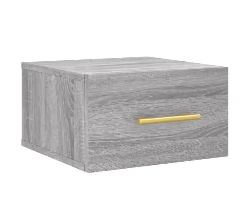 Sienas Naktsskapīši, 2 Gab., Pelēka Ozolkoka Krāsa, 35X35X20 Cm Vidaxl