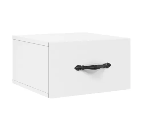 Sienas Naktsskapītis, Balts, 35X35X20 Cm Vidaxl