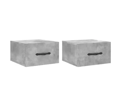 Sienas Naktsskapīši, 2 Gab., Betona Pelēki, 35X35X20 Cm Vidaxl