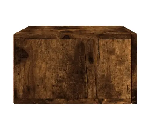 Seinale Kinnitatavad Öökapid 2 Tk, Suitsutatud Tamm, 35X35X20Cm