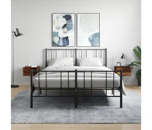 Seinale Kinnitatavad Öökapid 2 Tk, Suitsutatud Tamm, 35X35X20Cm