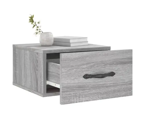 Sienas Naktsskapītis, Pelēka Ozolkoka Krāsa, 35X35X20 Cm Vidaxl