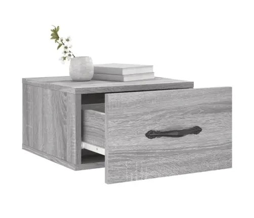 Sienas Naktsskapīši, 2 Gab., Pelēka Ozolkoka Krāsa, 35X35X20 Cm Vidaxl