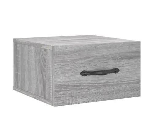 Sienas Naktsskapīši, 2 Gab., Pelēka Ozolkoka Krāsa, 35X35X20 Cm Vidaxl