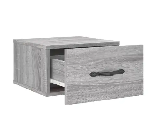 Sienas Naktsskapīši, 2 Gab., Pelēka Ozolkoka Krāsa, 35X35X20 Cm Vidaxl