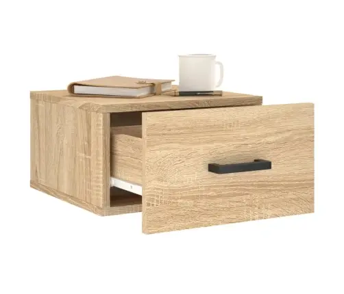 Sienas Naktsskapīši, 2 Gab., Ozolkoka Krāsa, 35X35X20 Cm Vidaxl