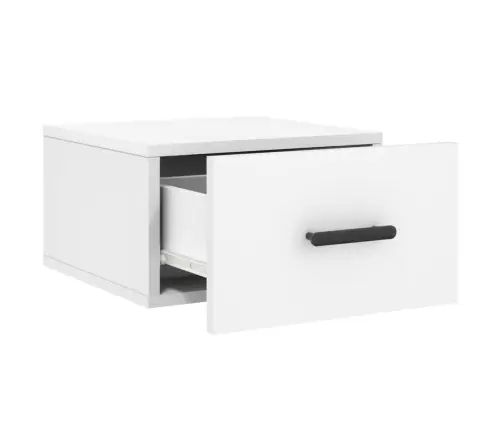 Sieninės Naktinės Spintelės, 2Vnt., Baltos, 35X35X20Cm