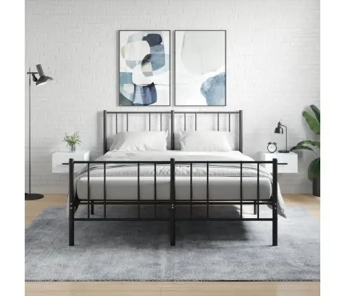 Sieninės Naktinės Spintelės, 2Vnt., Baltos, 35X35X20Cm