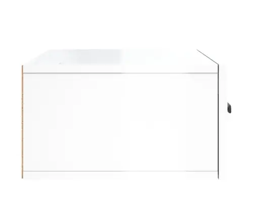 Sienas Naktsskapīši, 2 Gab., Spīdīgi Balti, 35X35X20 Cm Vidaxl