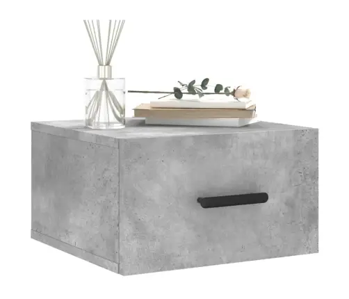 Sienas Naktsskapītis, Betona Pelēks, 35X35X20 Cm Vidaxl