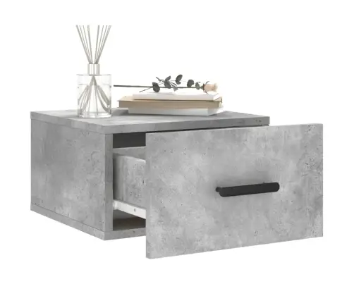 Sienas Naktsskapītis, Betona Pelēks, 35X35X20 Cm Vidaxl