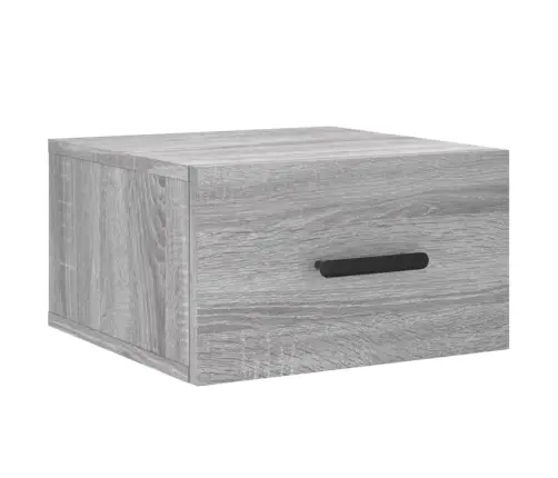 Prie Sienos Montuojama Naktinė Spintelė, Pilka, 35X35X20Cm