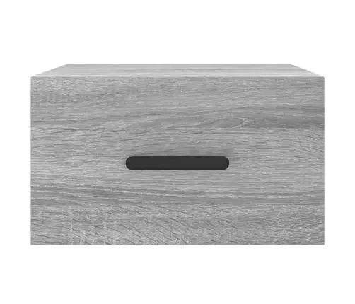 Prie Sienos Montuojama Naktinė Spintelė, Pilka, 35X35X20Cm