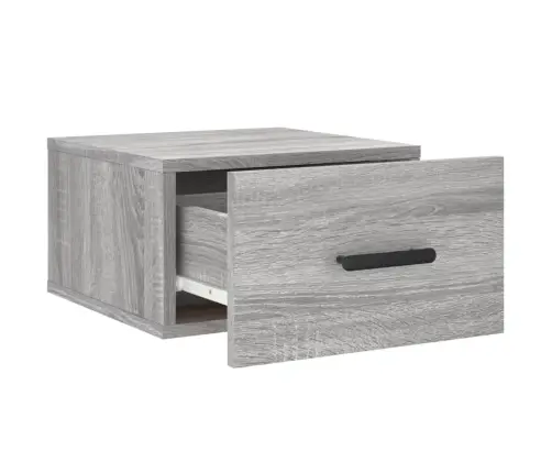 Prie Sienos Montuojama Naktinė Spintelė, Pilka, 35X35X20Cm