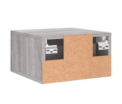 Prie Sienos Montuojama Naktinė Spintelė, Pilka, 35X35X20Cm