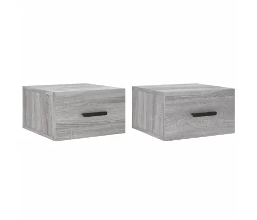Sieninės Naktinės Spintelės, 2Vnt., Pilkos Ąžuolo, 35X35X20Cm