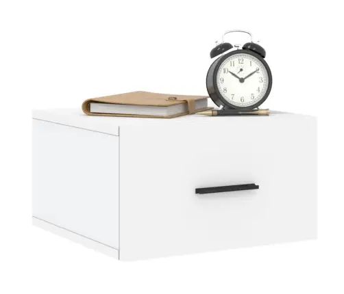 Sieninės Naktinės Spintelės, 2Vnt., Baltos, 35X35X20Cm