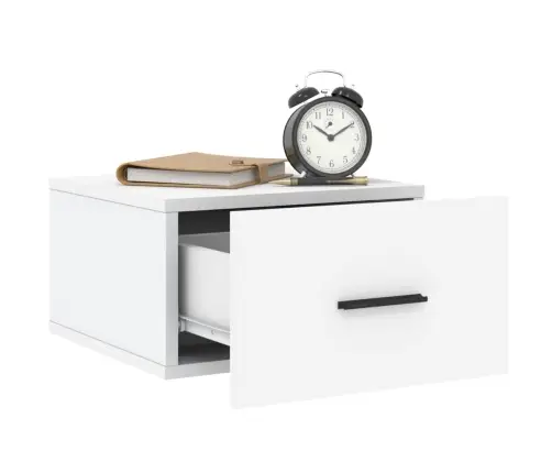 Sieninės Naktinės Spintelės, 2Vnt., Baltos, 35X35X20Cm