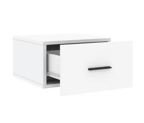 Sieninės Naktinės Spintelės, 2Vnt., Baltos, 35X35X20Cm