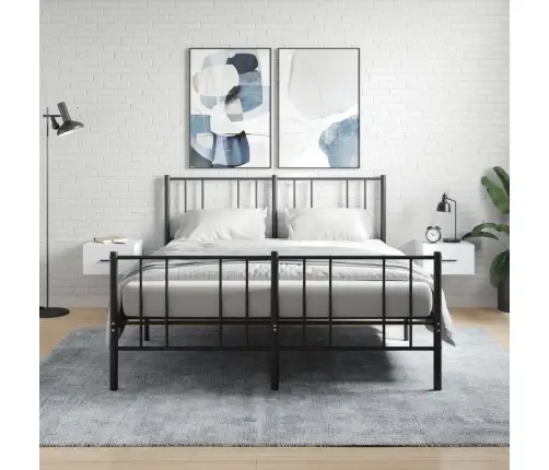 Sieninės Naktinės Spintelės, 2Vnt., Baltos, 35X35X20Cm