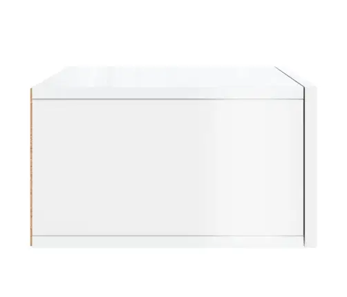 Sienas Naktsskapīši, 2 Gab., Spīdīgi Balti, 35X35X20 Cm Vidaxl