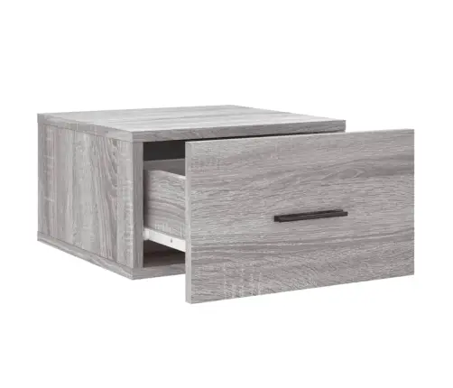 Prie Sienos Montuojama Naktinė Spintelė, Pilka, 35X35X20Cm