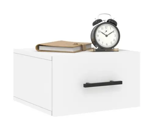 Sieninės Naktinės Spintelės, 2Vnt., Baltos, 35X35X20Cm