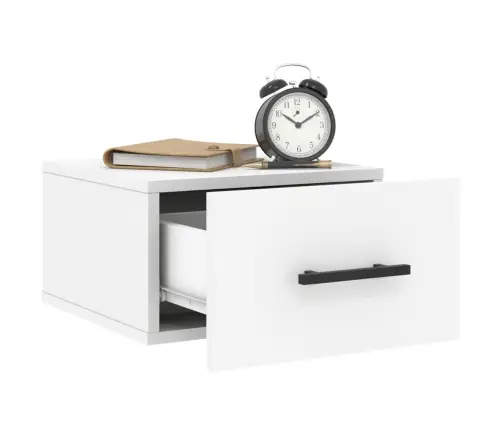 Sieninės Naktinės Spintelės, 2Vnt., Baltos, 35X35X20Cm