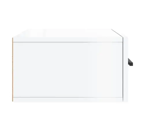 Sienas Naktsskapīši, 2 Gab., Spīdīgi Balti, 35X35X20 Cm Vidaxl