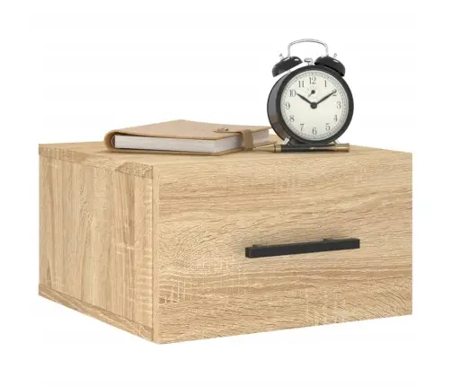 Sienas Naktsskapītis, Ozolkoka Krāsa, 35X35X20 Cm Vidaxl