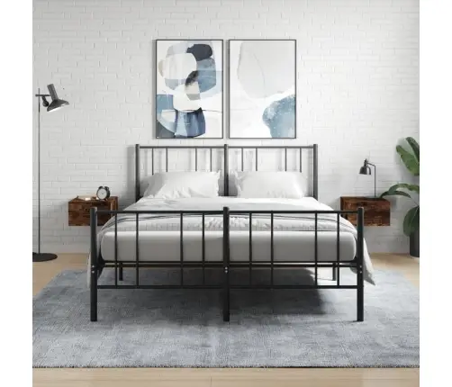 Sieninės Naktinės Spintelės, 2Vnt., Dūminio Ąžuolo, 35X35X20Cm