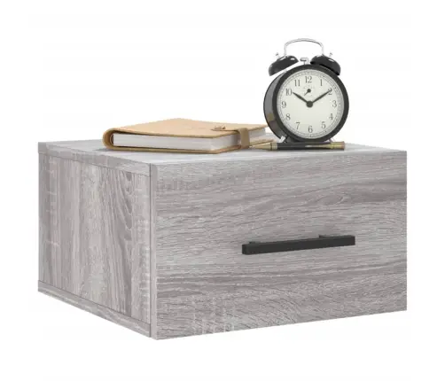 Prie Sienos Montuojama Naktinė Spintelė, Pilka, 35X35X20Cm