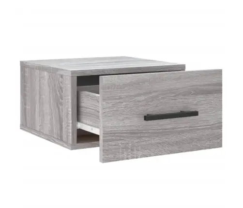 Prie Sienos Montuojama Naktinė Spintelė, Pilka, 35X35X20Cm