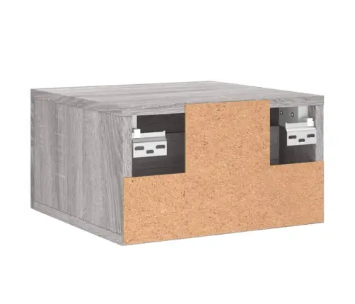 Prie Sienos Montuojama Naktinė Spintelė, Pilka, 35X35X20Cm