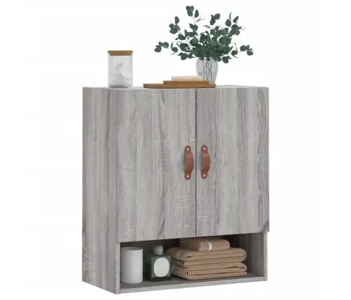 Sienas Skapītis, Pelēka Ozola, 60X31X70 Cm, Inženierijas Koks Vidaxl